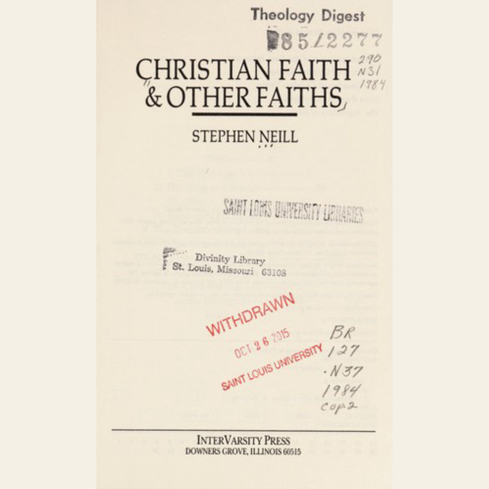 Christian Faith and Other Faiths