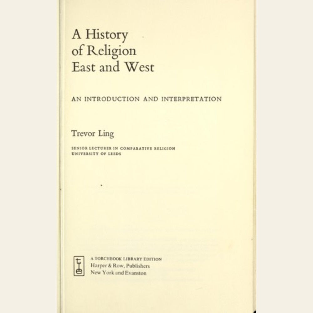 A history of religion East and West